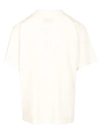 Mm6 Maison Margiela Cotton Crew-neck T-shirt With Numeric Signature Patch In White