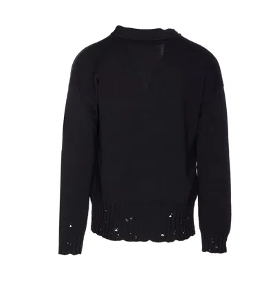 Marni Logo Embroidery Cardigan Sweaters And Cardigans Black