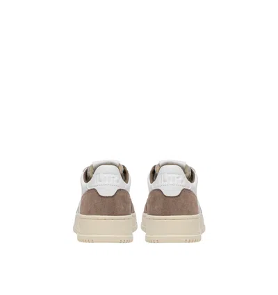 Autry Low Sneaker With Contrast Panels And Perforated Detailing In White