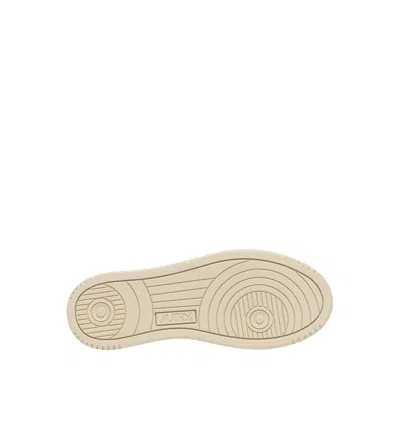 Autry Low Sneaker With Contrast Panels And Perforated Detailing In White