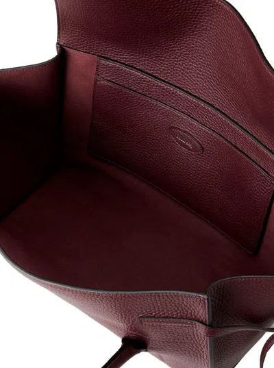 Mulberry 'small Bayswater' Bordeaux Shoulder Bag With Laminated Logo In Burgundy