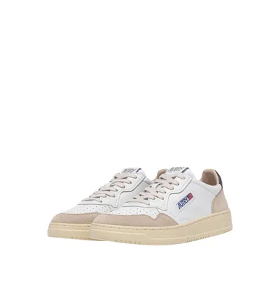 Autry Medalist Lowleat Suede Wht Morel