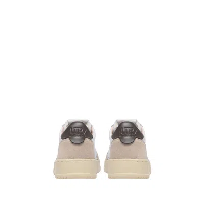 Autry Medalist Lowleat Suede Wht Morel