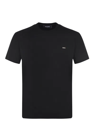 Dsquared2 Black Cotton Cool Fit Crewneck T-shirt In Black