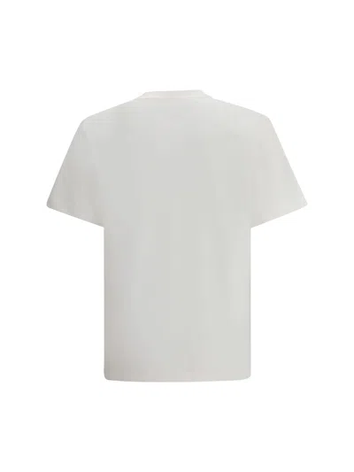 Burberry Men Beige Crewneck T-shirt With Maxi Logo On The Front In Cotton Man