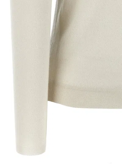 Brunello Cucinelli Sparkling Turtleneck Sweater In White