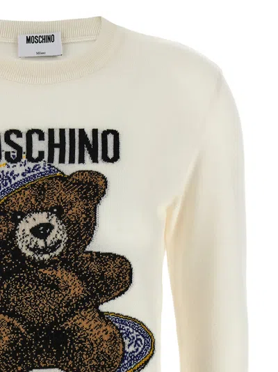 Moschino Crew Neck Sweater With Teddy Bear Motif