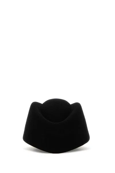 Valentino Casual Merino Wool Hat With Curved Shape In Multi