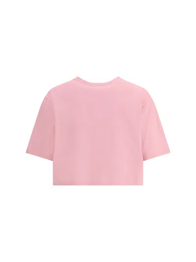 Balmain Women Logo Organic Cotton Cropped T-shirt