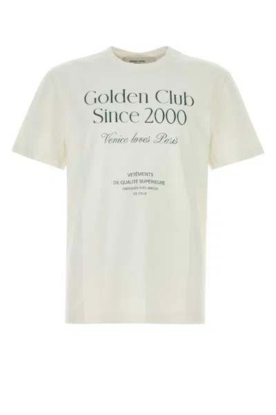 Golden Goose Journey Ms T-shirt Regular Light Cotton Jersey With Print In Neutral