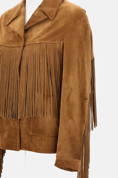 Golden Goose Women Olinda Fringed Jacket In Brown