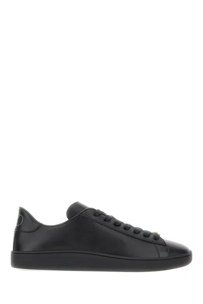 Valentino Royco Signature Brass Vlogo Low-top Sneakers In Black