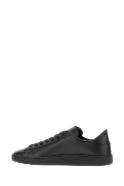 Valentino Royco Signature Brass Vlogo Low-top Sneakers In Black