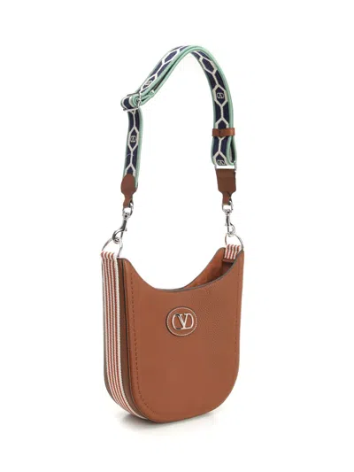 Valentino Vlogo Signature Shoulder Bag In Brown