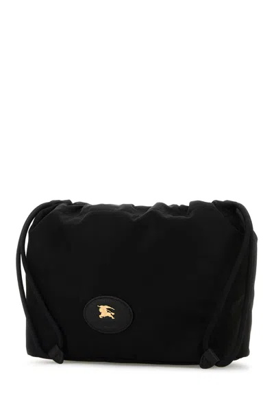 Burberry Black Canvas Horseshoe Reversible Clutch