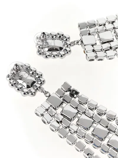 Self-portrait Multi Crystal Droplet Jewelry Silver