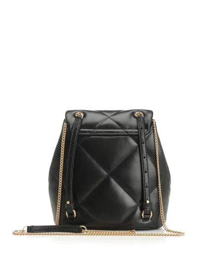 Tory Burch Mini Kira Diamond Backpack In Black Leather