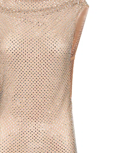 Self-portrait Womens Rhinestone Sleeveless Stretch-woven Maxi Dress Silver In Neutral