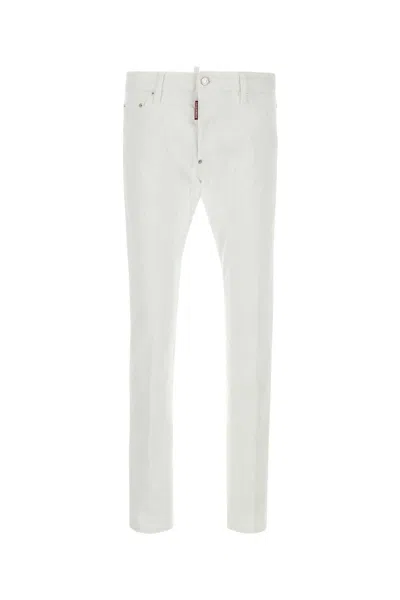 Dsquared2 Dsquared Men White Stretch Denim Cool Guy Jeans In White