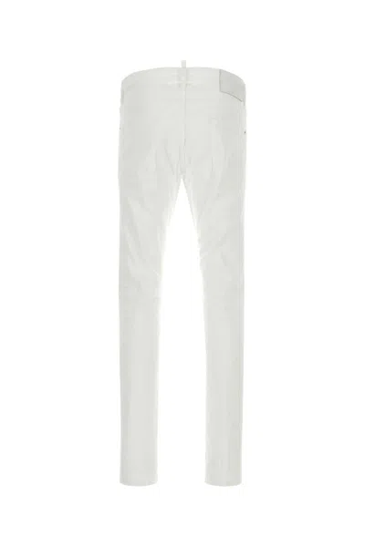 Dsquared2 Dsquared Men White Stretch Denim Cool Guy Jeans In White