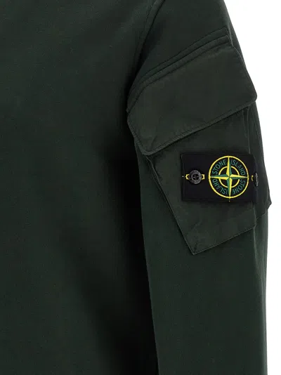 Stone Island Logo Patch Pullover Sweatshirt