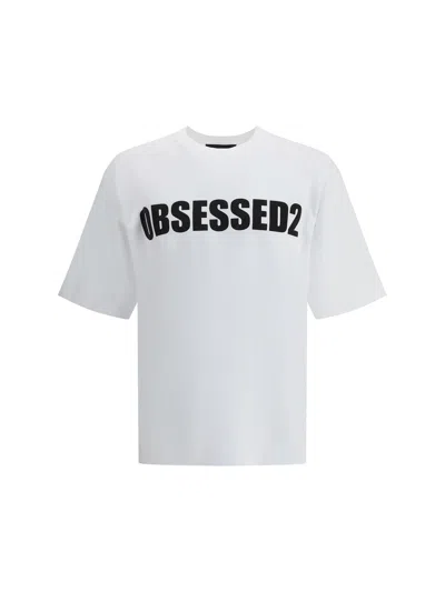 Dsquared2 Loose Fit Crew-neck T-shirt With Print In White