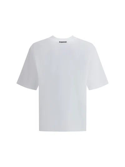 Dsquared2 Loose Fit Crew-neck T-shirt With Print In White