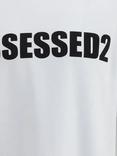Dsquared2 Loose Fit Crew-neck T-shirt With Print In White