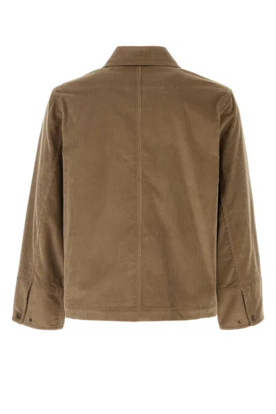Burberry Khaki Corduroy Jacket In Brown