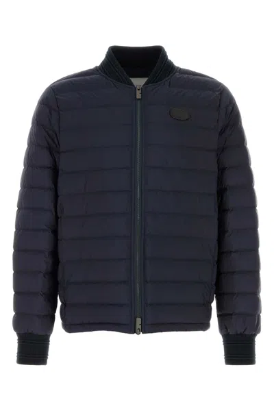 Burberry Men Knight Stamp Nylon Down Jacket In Black