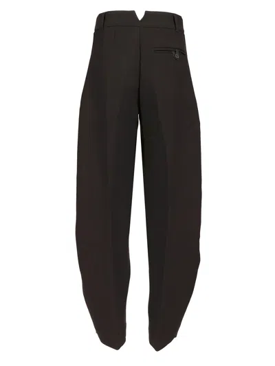 Jacquemus Le Pantalon Ovalo Pleated Wide-leg Trousers In Black