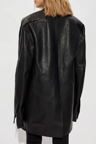 Rick Owens Officier Washed Leather Jacket