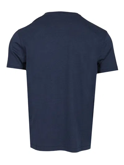Tom Ford Navy Lyocell Cotton Crewneck T-shirt In Blue