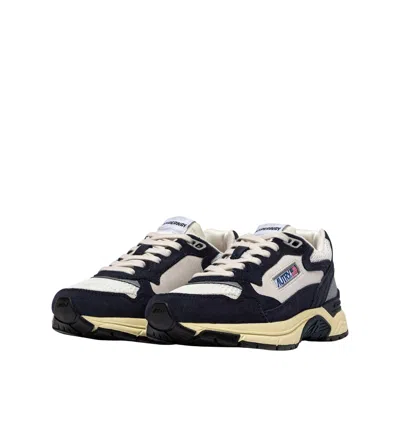Autry Hyperway Lowsuebic Mesh Spblu Silv Sneakers In Blue