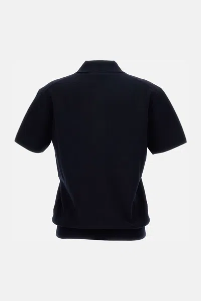 Max Mara Polo Teti In Misto Viscosa Blu Notte Donna In Blue