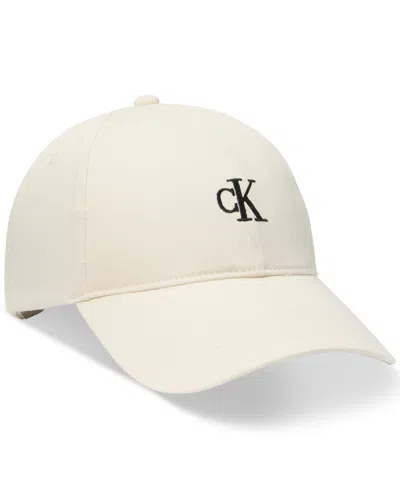 Calvin Klein Men's Embroidered Small Monogram Twill Baseball Cap