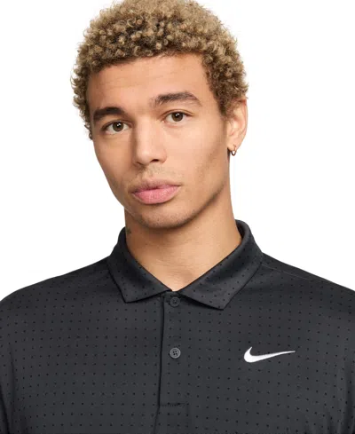 Nike Men's Core Dri-fit Classic-fit Dot-print Golf Polo Shirt In Multi