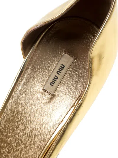 Pre-owned Miu Miu 110mm Leather Heeled Sandals