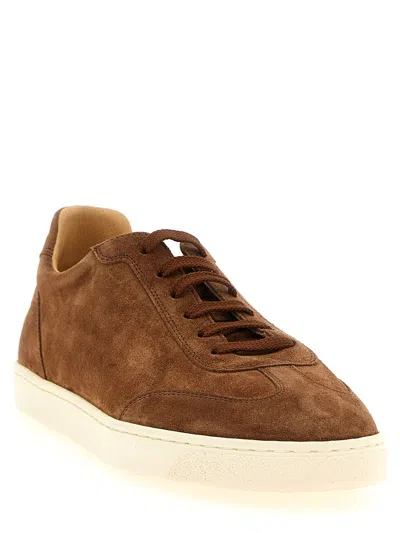 Brunello Cucinelli Man Sneakers Khaki Size 9 Leather In Brown
