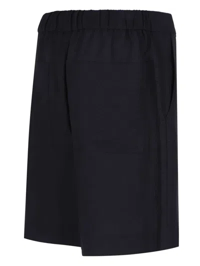 Calvin Klein Wide Lyocell Linen Shorts In Black