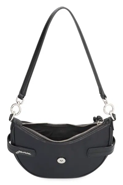 Ganni Bucky Nylon Messenger Bag In Black