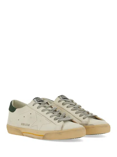 Golden Goose Super Star Leather Upper Toe And Tongue Suede Heel Sneakers Grey In Neutral