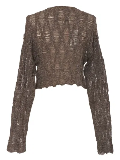 Pre-owned Krizia V-neck Wool Sweater