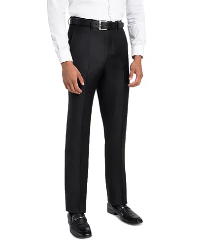 Santorelli Loro Piana Wool Regular Fit Dress Pants In Black