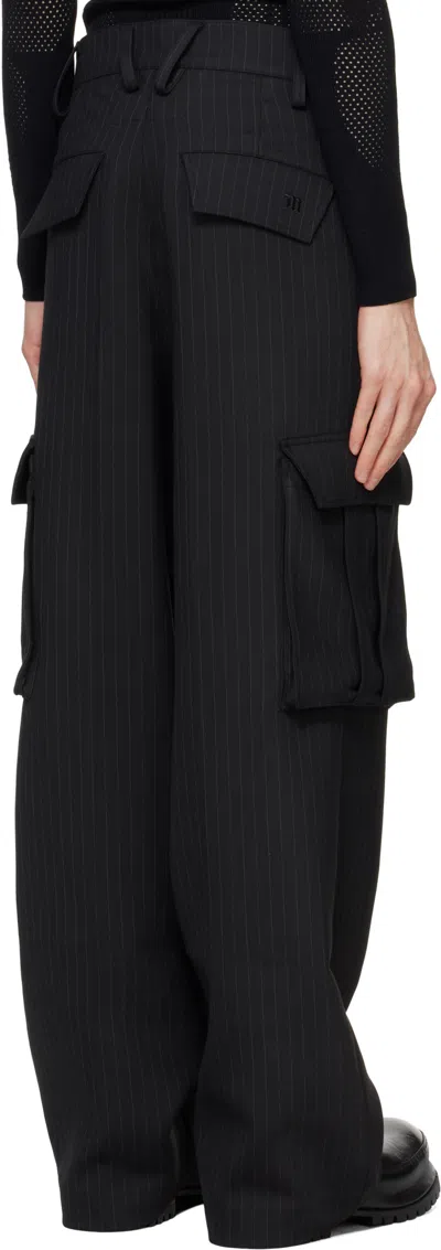 Misbhv Office Pinstripe Tailored Trouser In Black In Black
