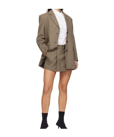 Juunj Brown Layered Miniskirt In Brown