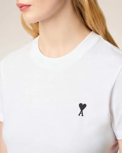 Ami Alexandre Mattiussi Ami Paris Men Ami De Coeur T-shirt In Organic Cotton Jersey In White