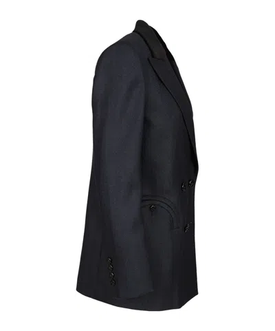 Blazé Milano Maine Everyday Double Blazer Jackets Blue In Black