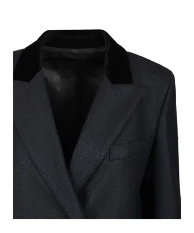 Blazé Milano Maine Everyday Double Blazer Jackets Blue In Black