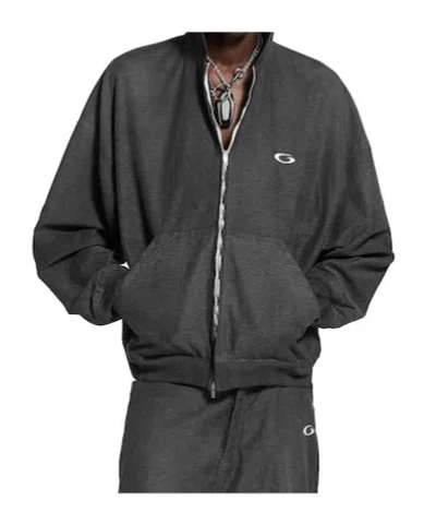 Balenciaga Men Grey Sweatshirt With Fixed Hood And Logo Detail On The Front In Cotton Man In Gray